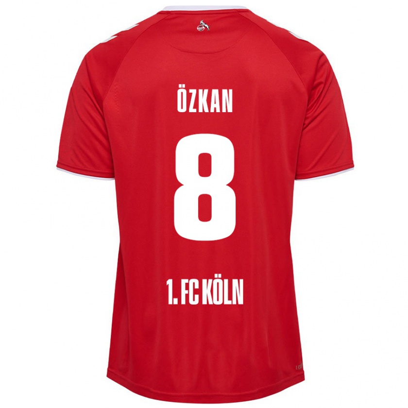 Kandiny Hombre Camiseta Mikail Özkan #8 Rojo Blanco 2ª Equipación 2024/25 La Camisa Chile