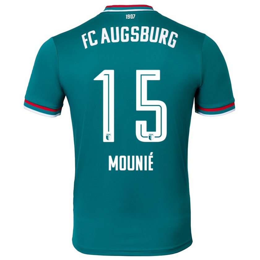 Kandiny Hombre Camiseta Steve Mounié #15 Verde Oscuro 2ª Equipación 2024/25 La Camisa Chile