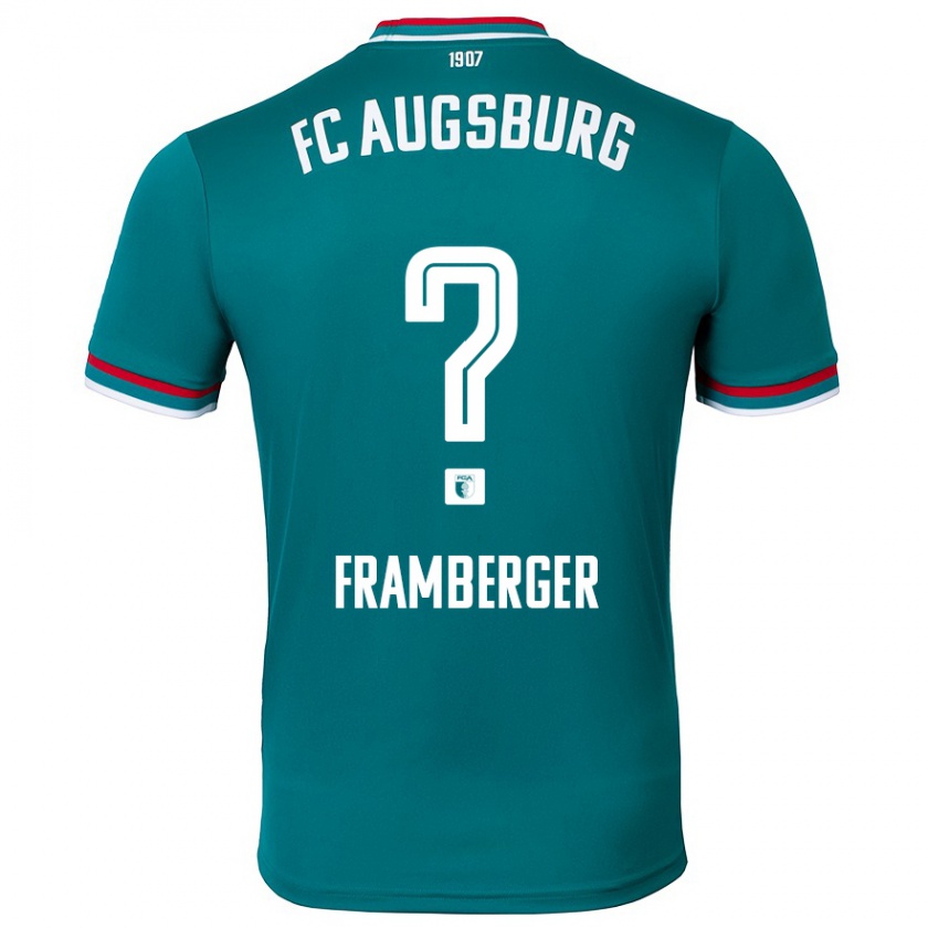 Kandiny Hombre Camiseta Raphael Framberger #0 Verde Oscuro 2ª Equipación 2024/25 La Camisa Chile