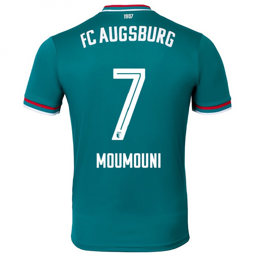 Kandiny Hombre Camiseta Faris Moumouni #7 Verde Oscuro 2ª Equipación 2024/25 La Camisa Chile