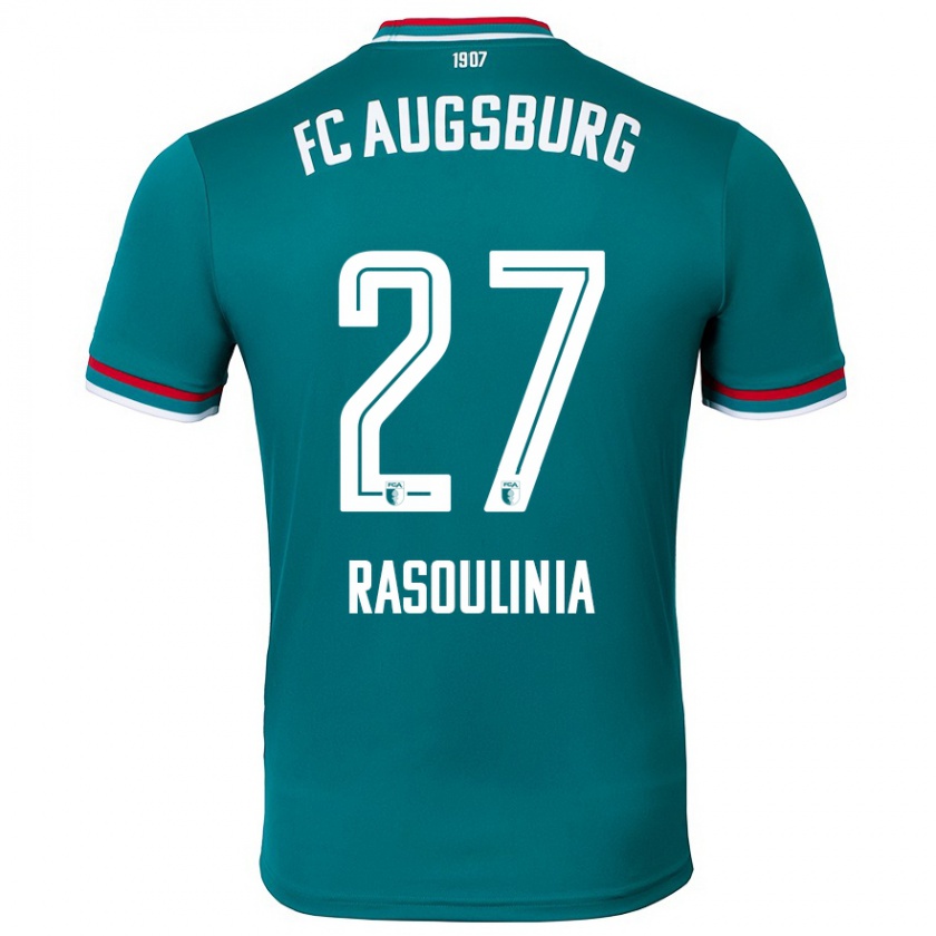 Kandiny Hombre Camiseta Nick Rasoulinia #27 Verde Oscuro 2ª Equipación 2024/25 La Camisa Chile