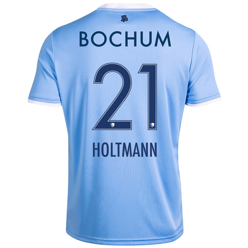 Kandiny Hombre Camiseta Gerrit Holtmann #21 Azul Cielo 2ª Equipación 2024/25 La Camisa Chile