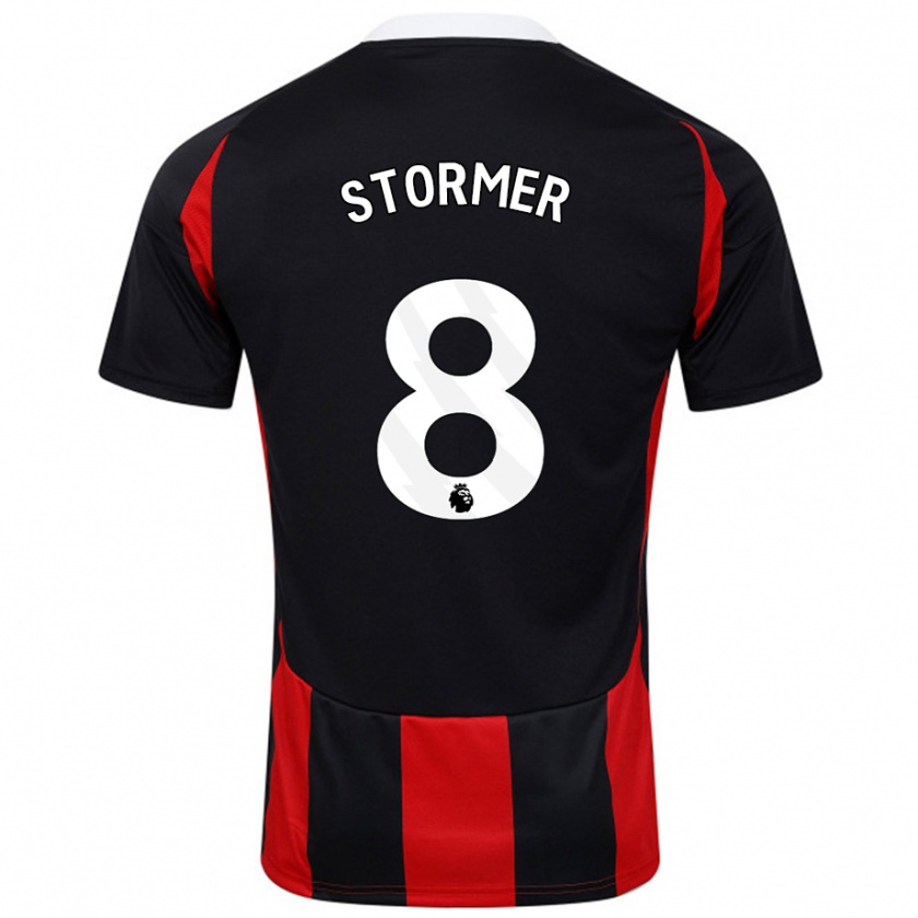 Kandiny Hombre Camiseta Becky Stormer #8 Negro Rojo 2ª Equipación 2024/25 La Camisa Chile