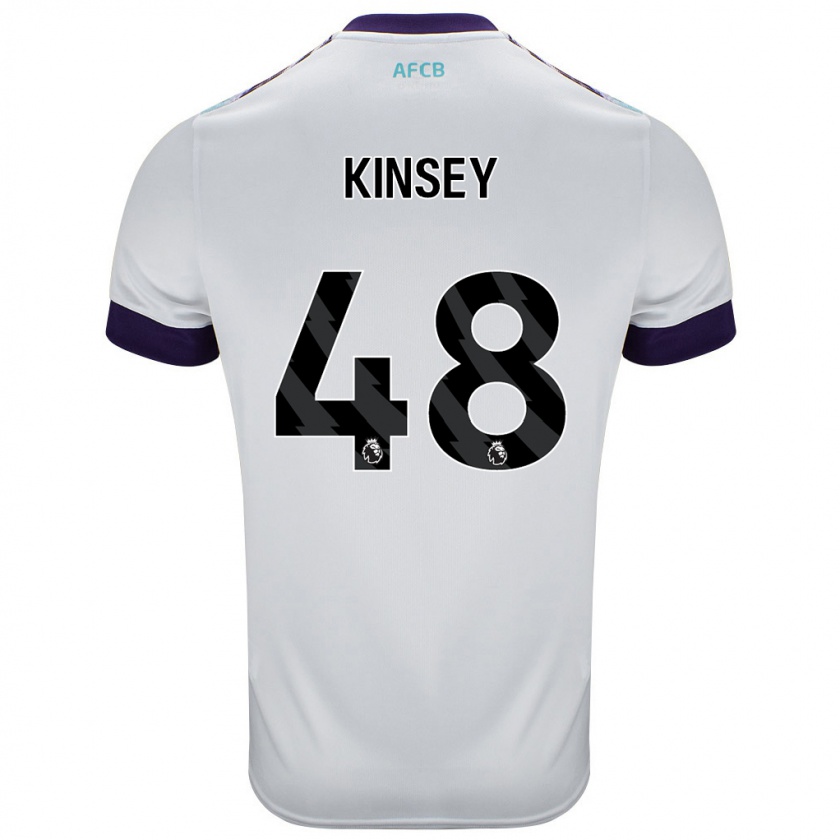 Kandiny Hombre Camiseta Max Kinsey #48 Blanco Verde Púrpura 2ª Equipación 2024/25 La Camisa Chile