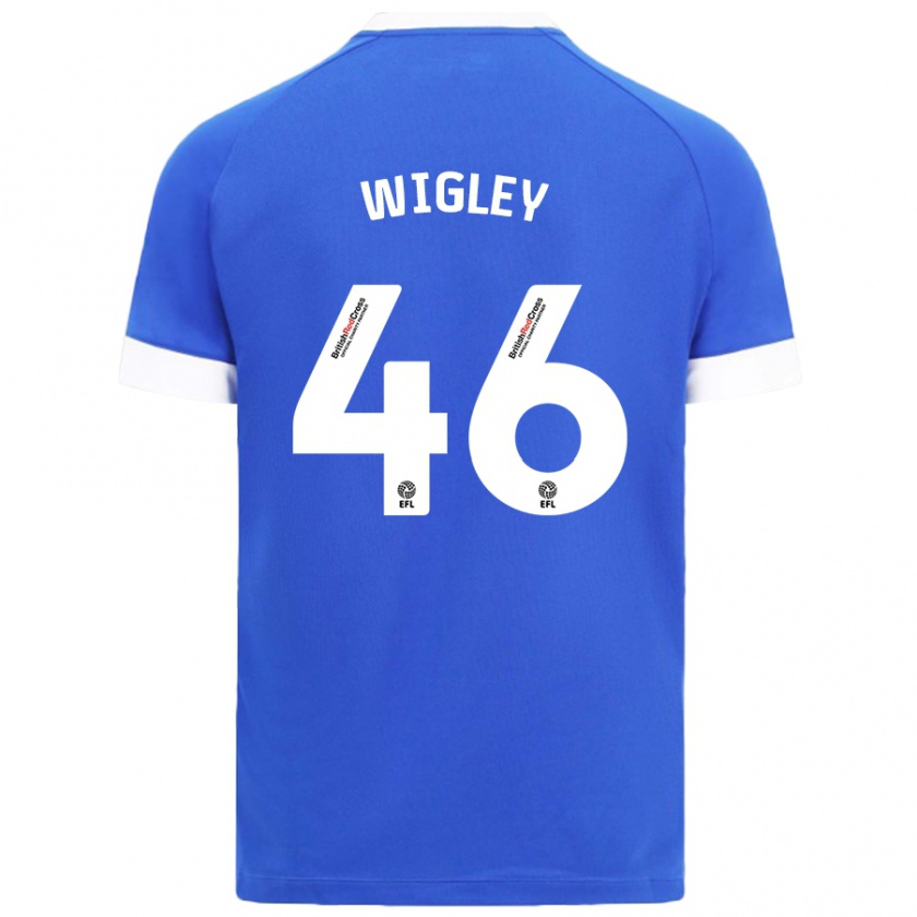 Kandiny Mujer Camiseta Morgan Wigley #46 Azul Cielo 1ª Equipación 2024/25 La Camisa Chile