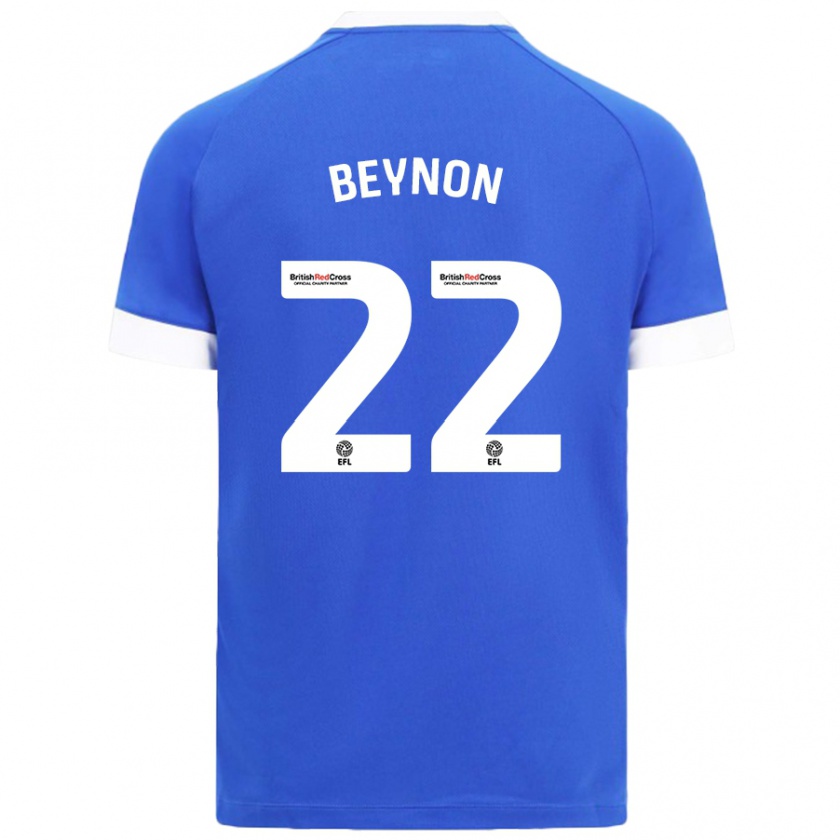 Kandiny Mujer Camiseta Emma Beynon #22 Azul Cielo 1ª Equipación 2024/25 La Camisa Chile