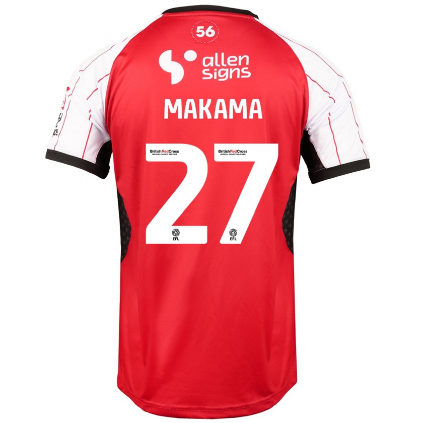 Kandiny Mujer Camiseta Jovon Makama #27 Blanco 1ª Equipación 2024/25 La Camisa Chile