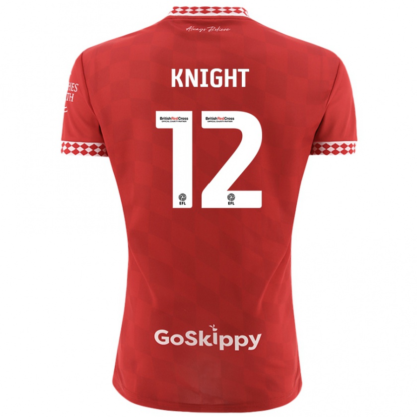 Kandiny Mujer Camiseta Jason Knight #12 Rojo 1ª Equipación 2024/25 La Camisa Chile