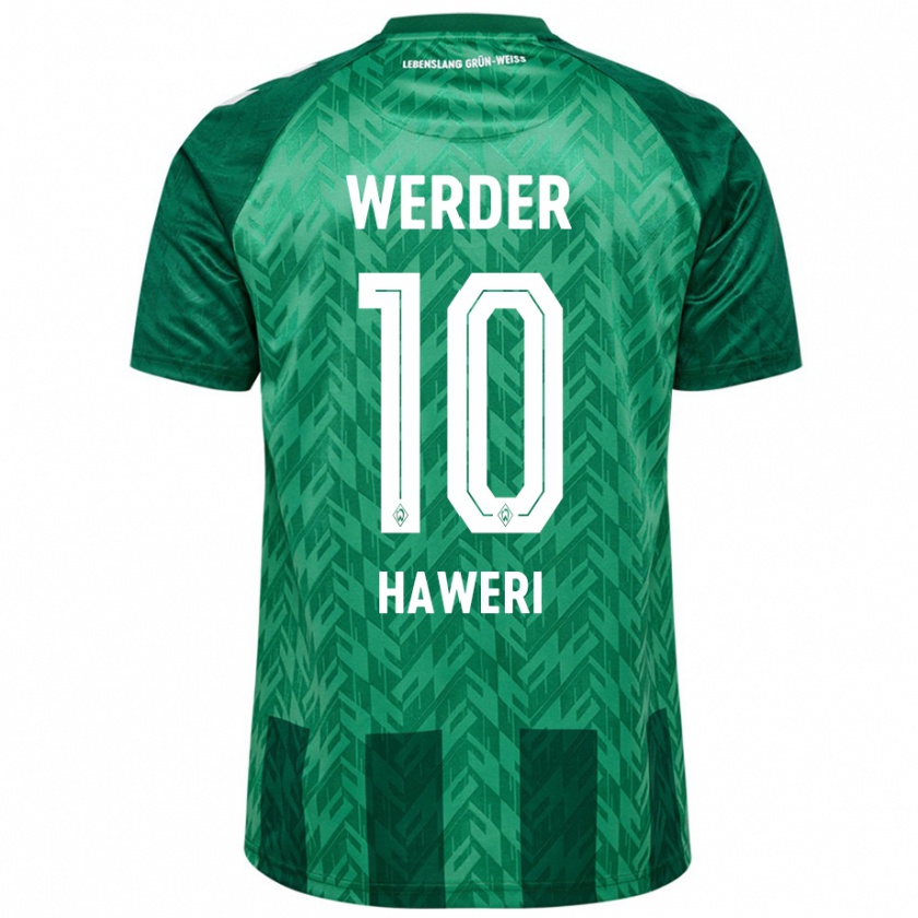 Kandiny Mujer Camiseta Adrian Haweri #10 Verde 1ª Equipación 2024/25 La Camisa Chile