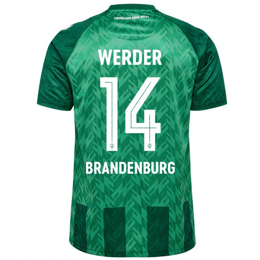 Kandiny Mujer Camiseta Michaela Brandenburg #14 Verde 1ª Equipación 2024/25 La Camisa Chile