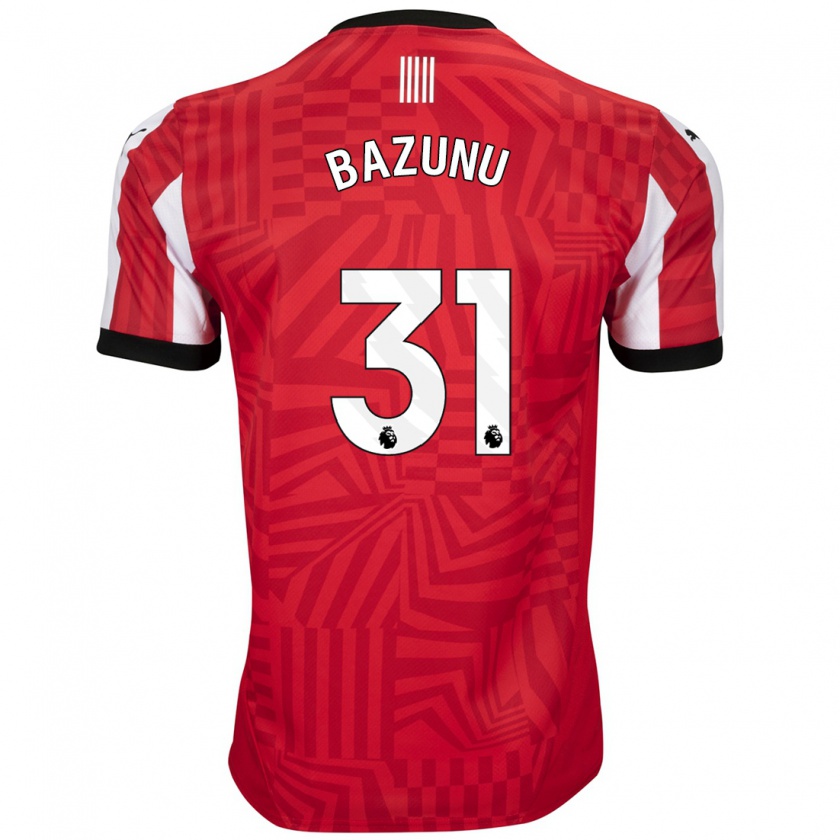 Kandiny Mujer Camiseta Gavin Bazunu #31 Rojo Blanco 1ª Equipación 2024/25 La Camisa Chile