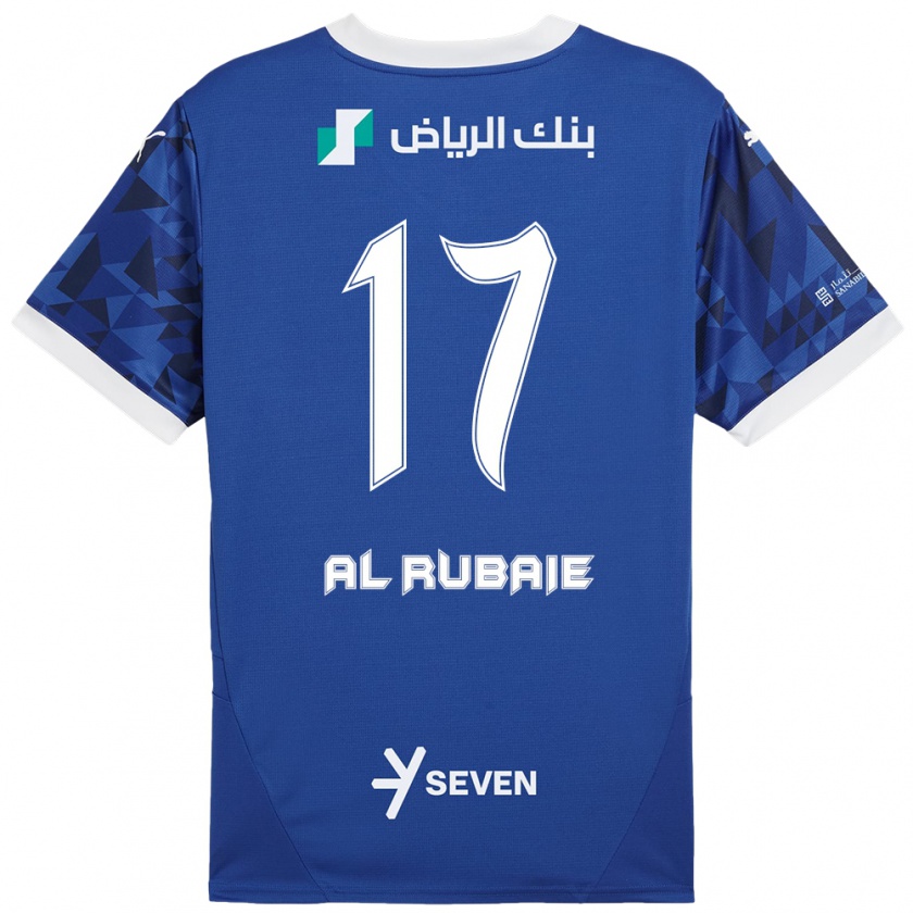 Kandiny Mujer Camiseta Mohammed Al-Rubaie #17 Azul Oscuro Blanco 1ª Equipación 2024/25 La Camisa Chile