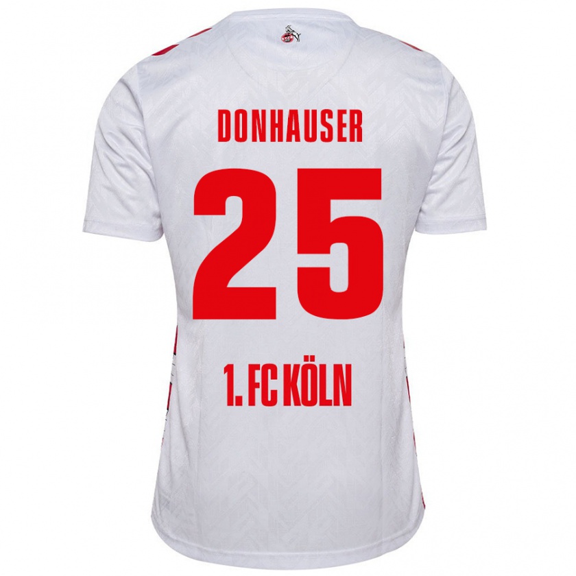 Kandiny Mujer Camiseta Laura Donhauser #25 Blanco Rojo 1ª Equipación 2024/25 La Camisa Chile