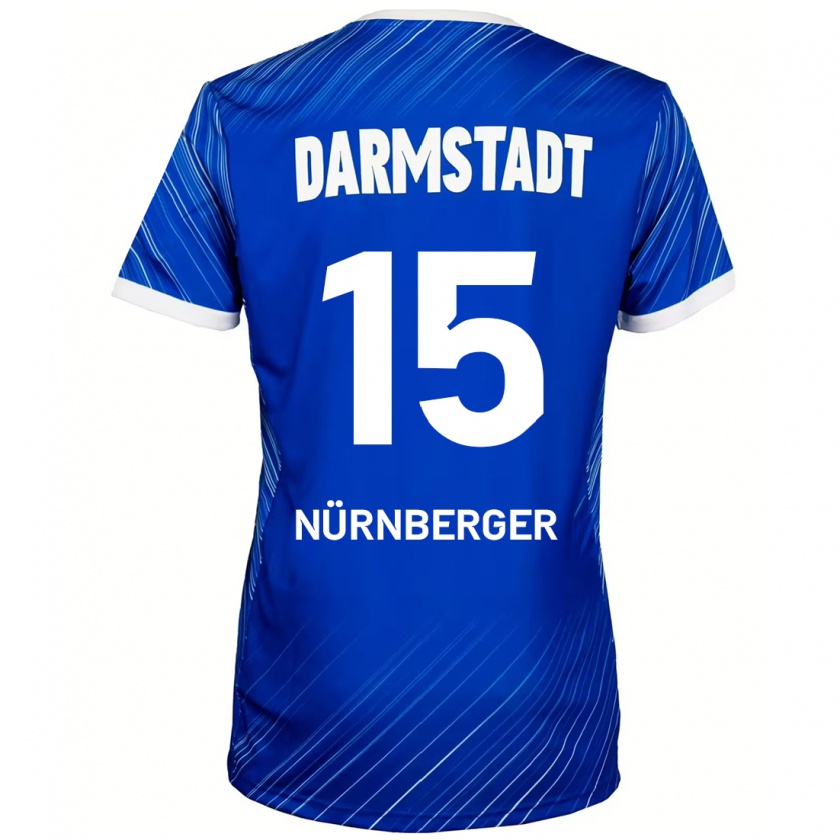 Kandiny Mujer Camiseta Fabian Nürnberger #15 Azul Blanco 1ª Equipación 2024/25 La Camisa Chile