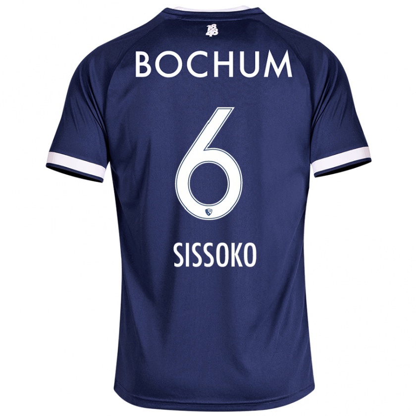 Kandiny Mujer Camiseta Ibrahima Sissoko #6 Azul Oscuro 1ª Equipación 2024/25 La Camisa Chile