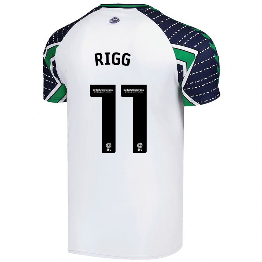 Kandiny Mujer Camiseta Chris Rigg #11 Blanco 2ª Equipación 2024/25 La Camisa Chile