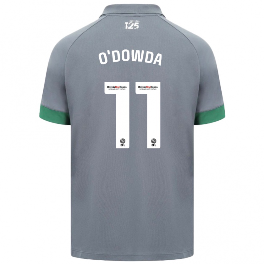 Kandiny Mujer Camiseta Callum O'dowda #11 Gris Oscuro 2ª Equipación 2024/25 La Camisa Chile