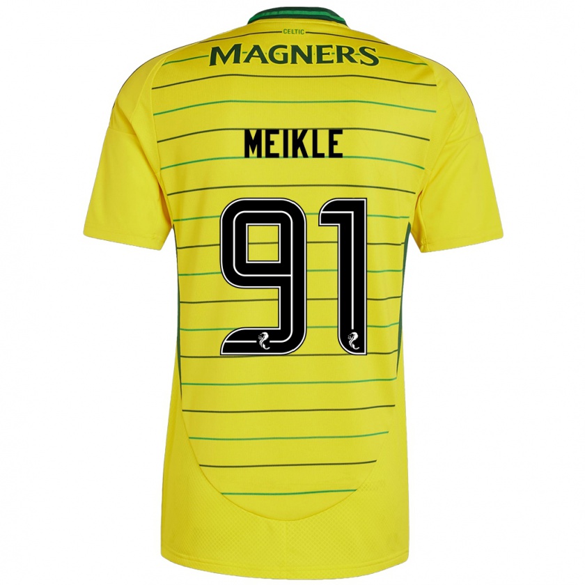 Kandiny Mujer Camiseta Jamie Meikle #91 Amarillo 2ª Equipación 2024/25 La Camisa Chile