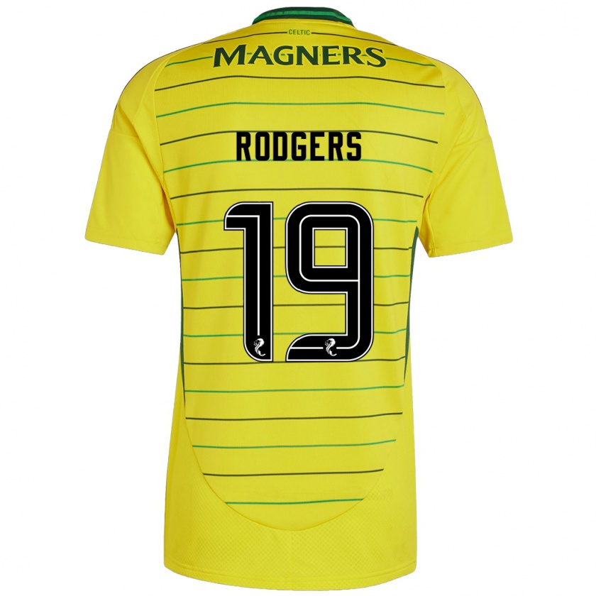 Kandiny Mujer Camiseta Lisa Rodgers #19 Amarillo 2ª Equipación 2024/25 La Camisa Chile