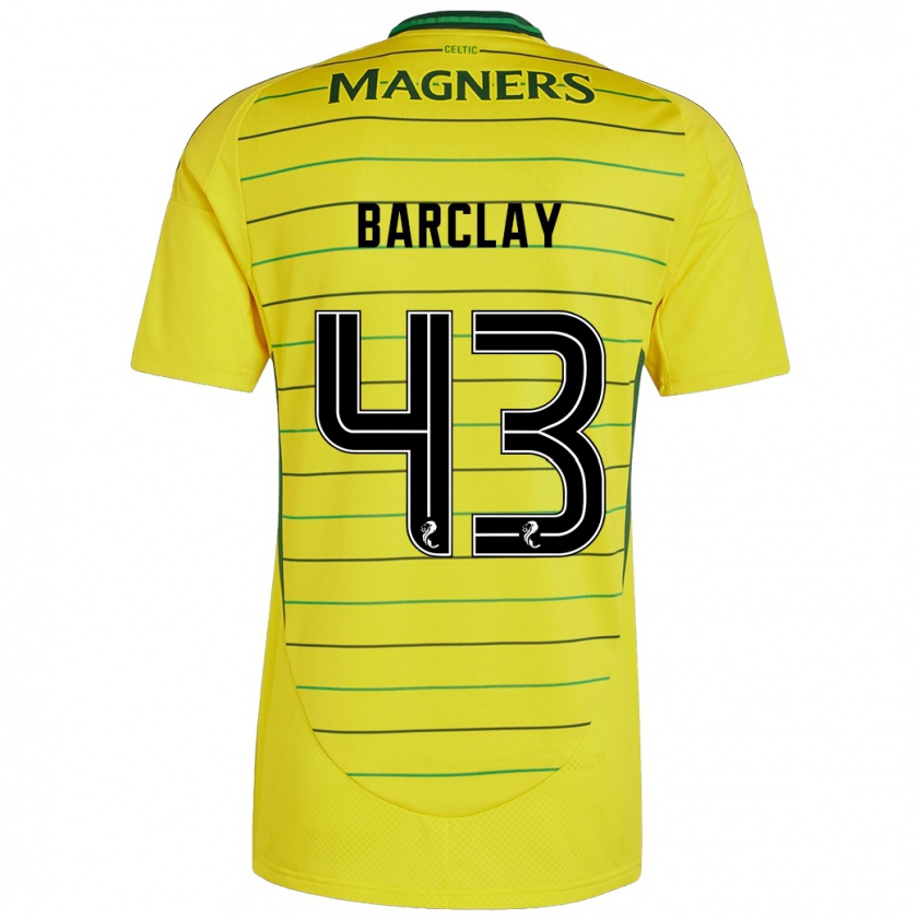 Kandiny Mujer Camiseta Lucy Barclay #43 Amarillo 2ª Equipación 2024/25 La Camisa Chile