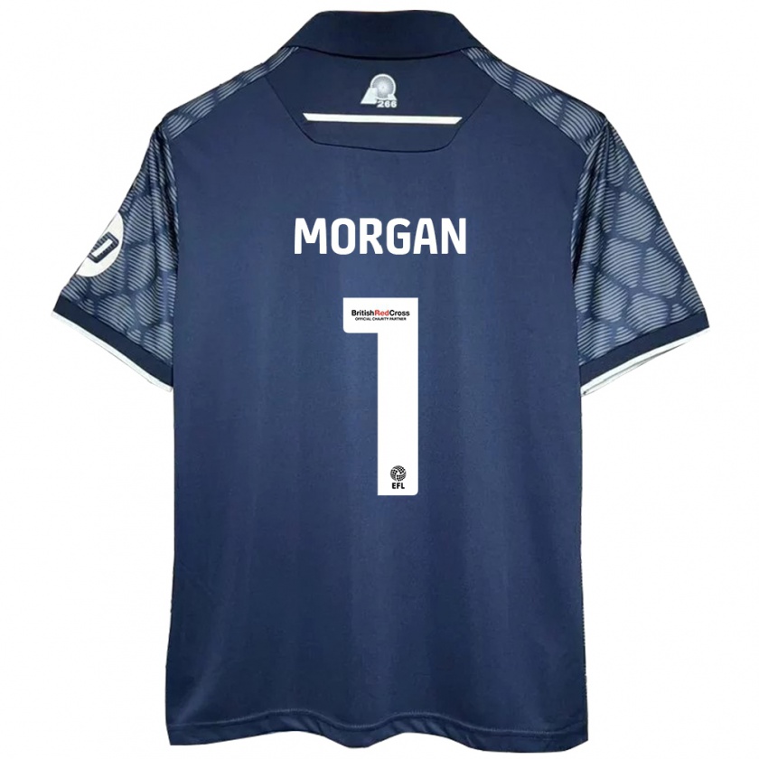 Kandiny Mujer Camiseta Delyth Morgan #1 Negro 2ª Equipación 2024/25 La Camisa Chile