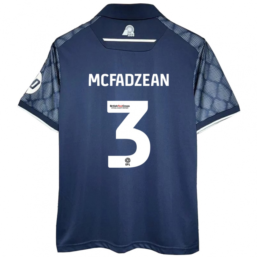 Kandiny Mujer Camiseta Callum Mcfadzean #3 Negro 2ª Equipación 2024/25 La Camisa Chile