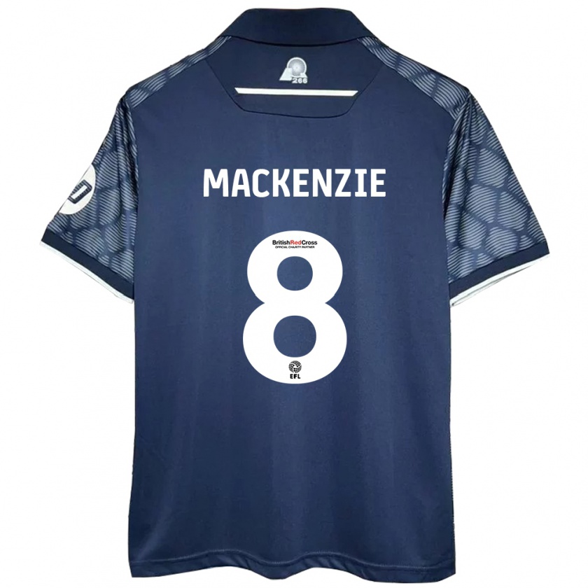 Kandiny Mujer Camiseta Libby Mackenzie #8 Negro 2ª Equipación 2024/25 La Camisa Chile