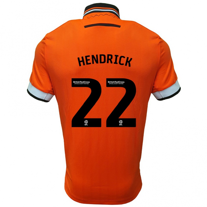 Kandiny Mujer Camiseta Jeff Hendrick #22 Naranja Blanco 2ª Equipación 2024/25 La Camisa Chile