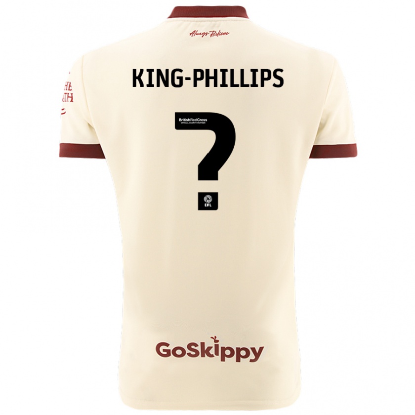 Kandiny Mujer Camiseta Zac King-Phillips #0 Crema Blanco 2ª Equipación 2024/25 La Camisa Chile