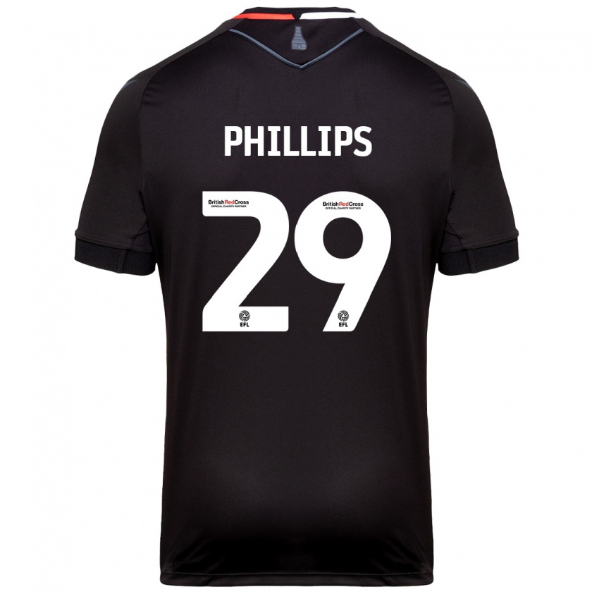 Kandiny Mujer Camiseta D'margio Wright-Phillips #29 Negro 2ª Equipación 2024/25 La Camisa Chile