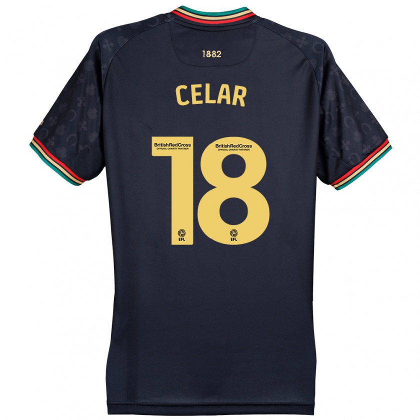 Kandiny Mujer Camiseta Zan Celar #18 Azul Marino Oscuro 2ª Equipación 2024/25 La Camisa Chile