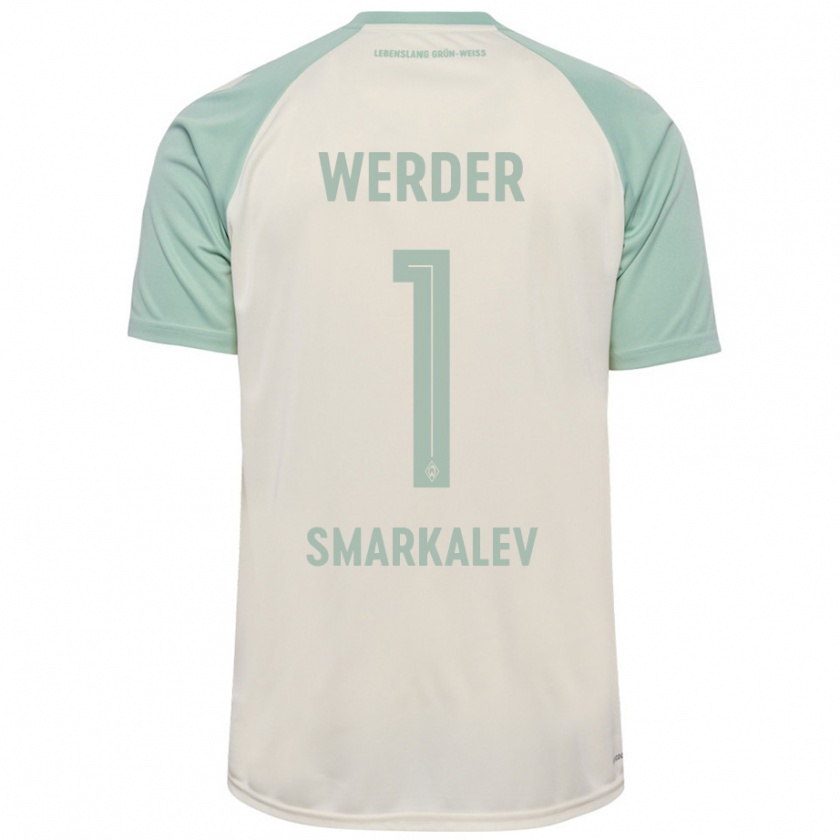 Kandiny Mujer Camiseta Stefan Smarkalev #1 Blanquecino Verde Claro 2ª Equipación 2024/25 La Camisa Chile