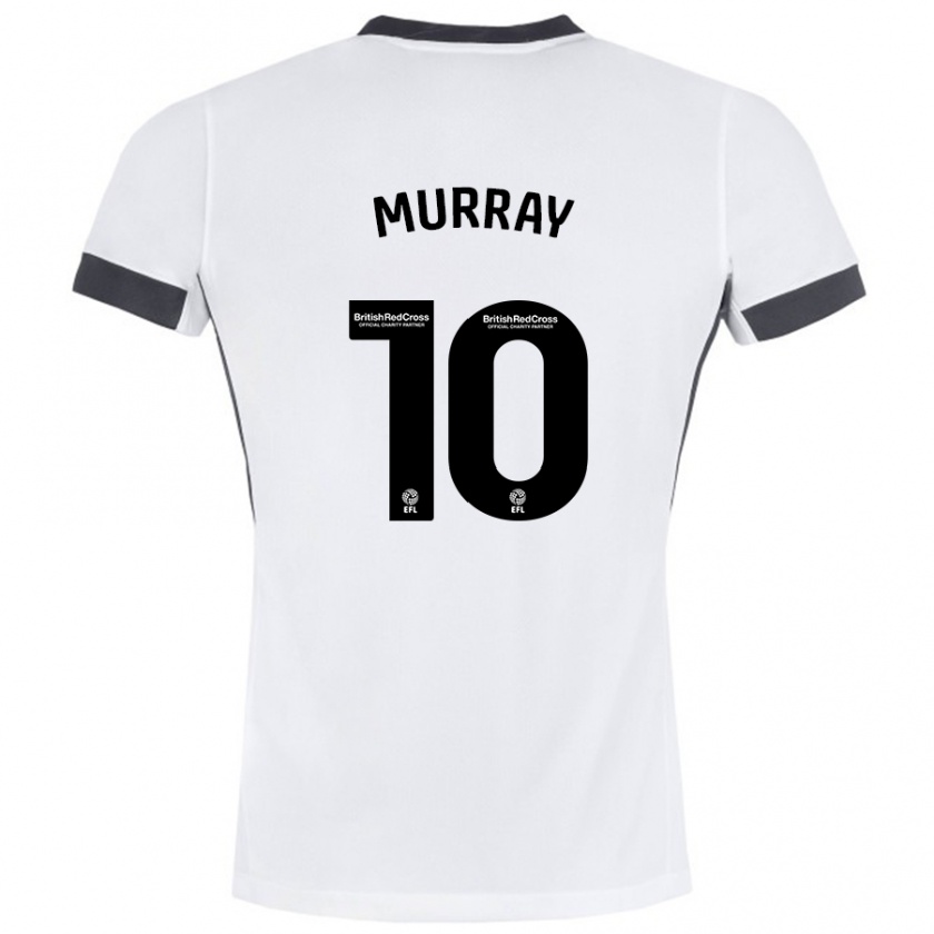 Kandiny Mujer Camiseta Christie Harrison-Murray #10 Blanco Negro 2ª Equipación 2024/25 La Camisa Chile