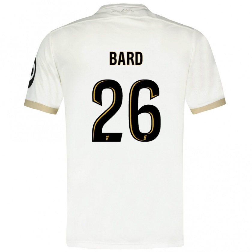 Kandiny Mujer Camiseta Melvin Bard #26 Blanco Dorado 2ª Equipación 2024/25 La Camisa Chile