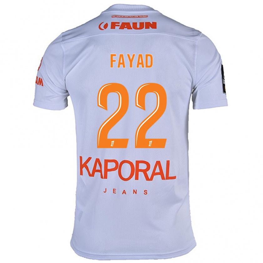 Kandiny Mujer Camiseta Khalil Fayad #22 Blanco 2ª Equipación 2024/25 La Camisa Chile