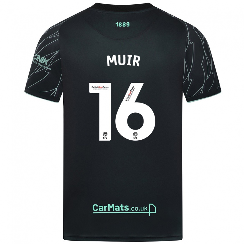 Kandiny Mujer Camiseta Chene Muir #16 Negro Verde 2ª Equipación 2024/25 La Camisa Chile