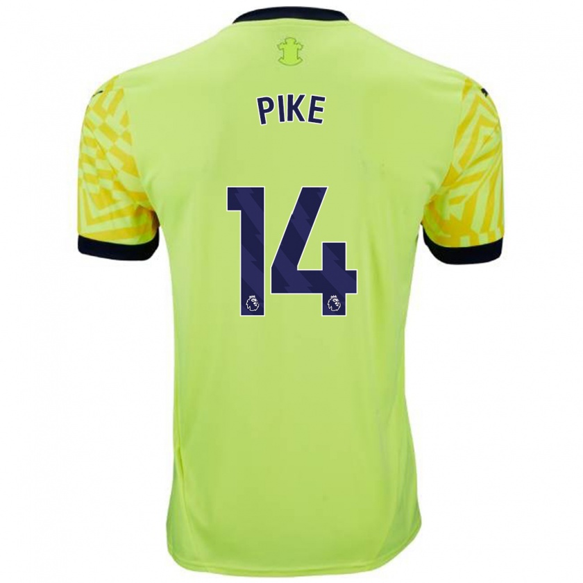 Kandiny Mujer Camiseta Molly Pike #14 Amarillo 2ª Equipación 2024/25 La Camisa Chile