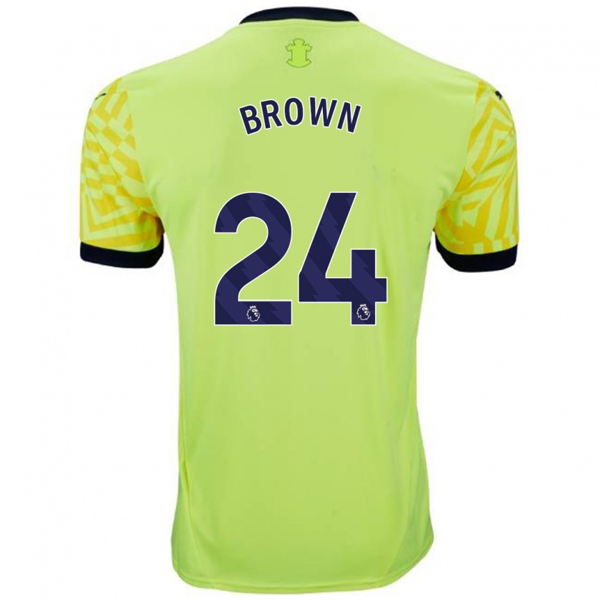 Kandiny Mujer Camiseta Rachel Brown #24 Amarillo 2ª Equipación 2024/25 La Camisa Chile