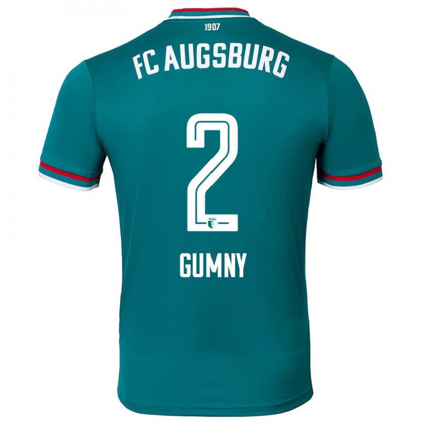 Kandiny Mujer Camiseta Robert Gumny #2 Verde Oscuro 2ª Equipación 2024/25 La Camisa Chile