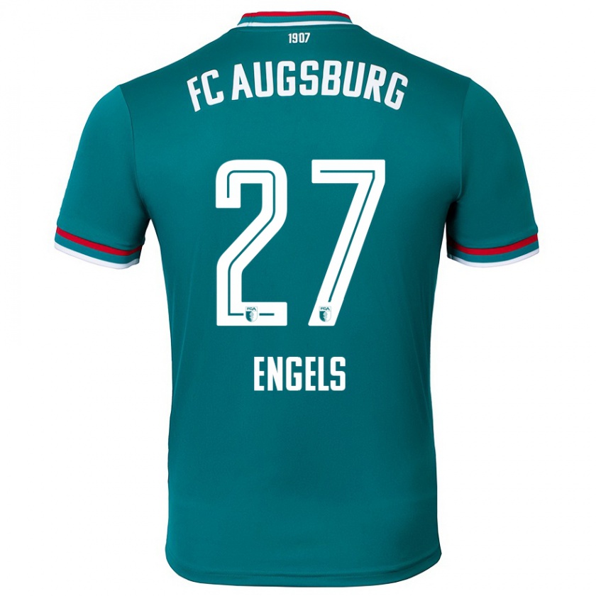 Kandiny Mujer Camiseta Arne Engels #27 Verde Oscuro 2ª Equipación 2024/25 La Camisa Chile