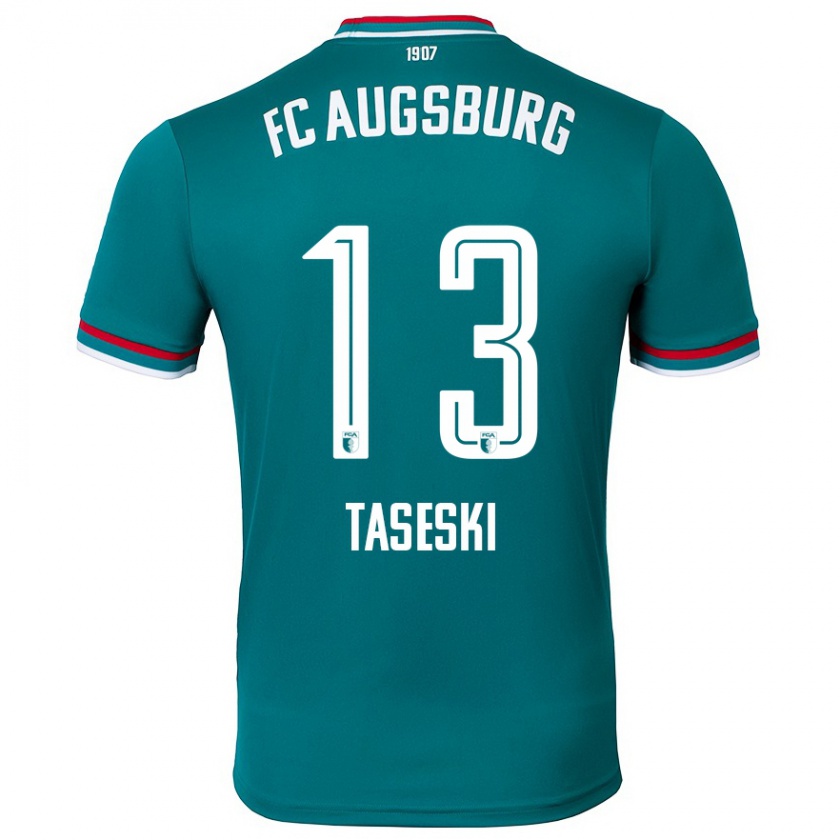 Kandiny Mujer Camiseta Kristijan Taseski #13 Verde Oscuro 2ª Equipación 2024/25 La Camisa Chile