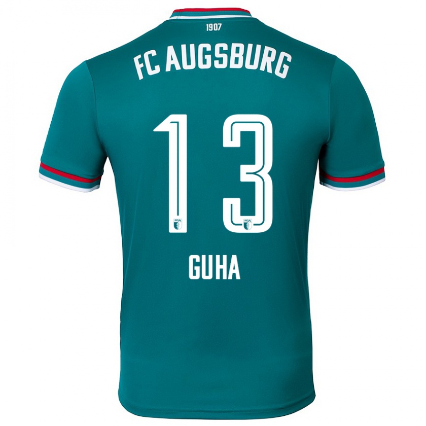 Kandiny Mujer Camiseta Felix Guha #13 Verde Oscuro 2ª Equipación 2024/25 La Camisa Chile