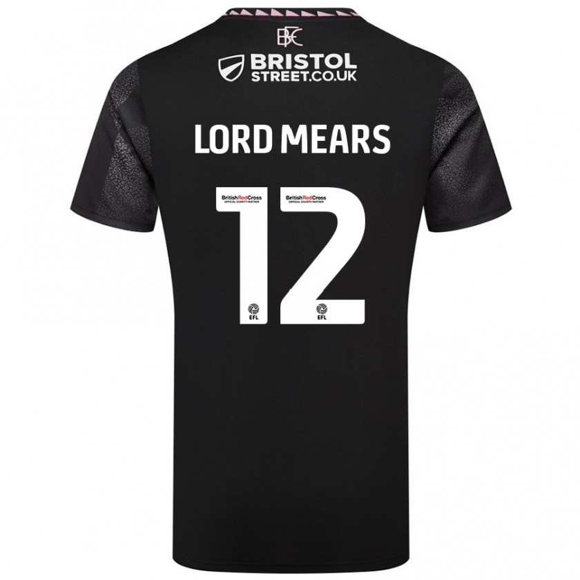 Kandiny Mujer Camiseta Rhema Lord-Mears #12 Negro 2ª Equipación 2024/25 La Camisa Chile