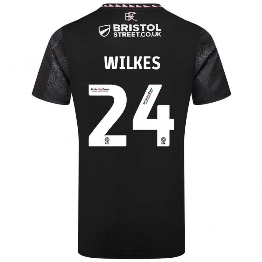 Kandiny Mujer Camiseta Tilly Wilkes #24 Negro 2ª Equipación 2024/25 La Camisa Chile