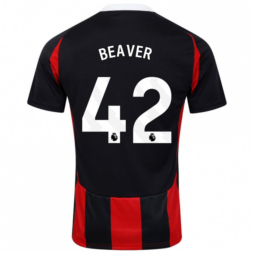 Kandiny Mujer Camiseta Cat Beaver #42 Negro Rojo 2ª Equipación 2024/25 La Camisa Chile