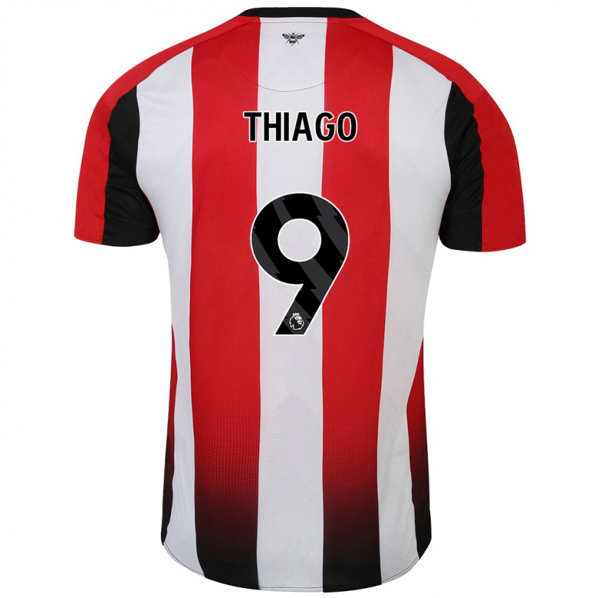 Kandiny Niño Camiseta Igor Thiago #9 Rojo Blanco 1ª Equipación 2024/25 La Camisa Chile