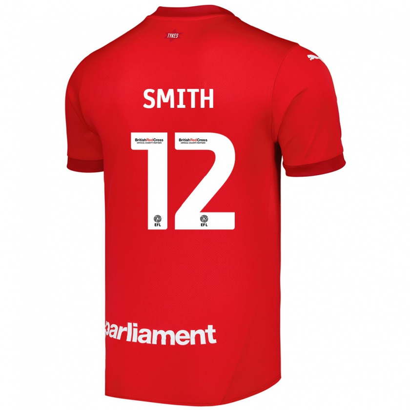 Kandiny Niño Camiseta Jackson Smith #12 Rojo 1ª Equipación 2024/25 La Camisa Chile