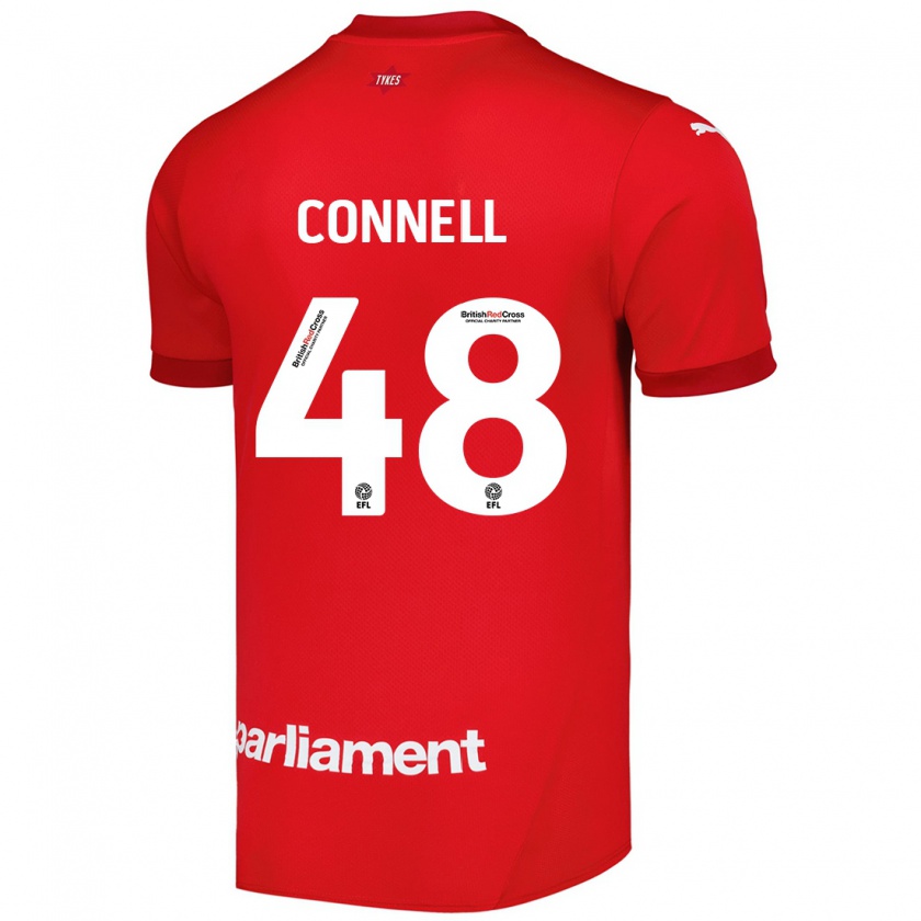 Kandiny Niño Camiseta Luca Connell #48 Rojo 1ª Equipación 2024/25 La Camisa Chile