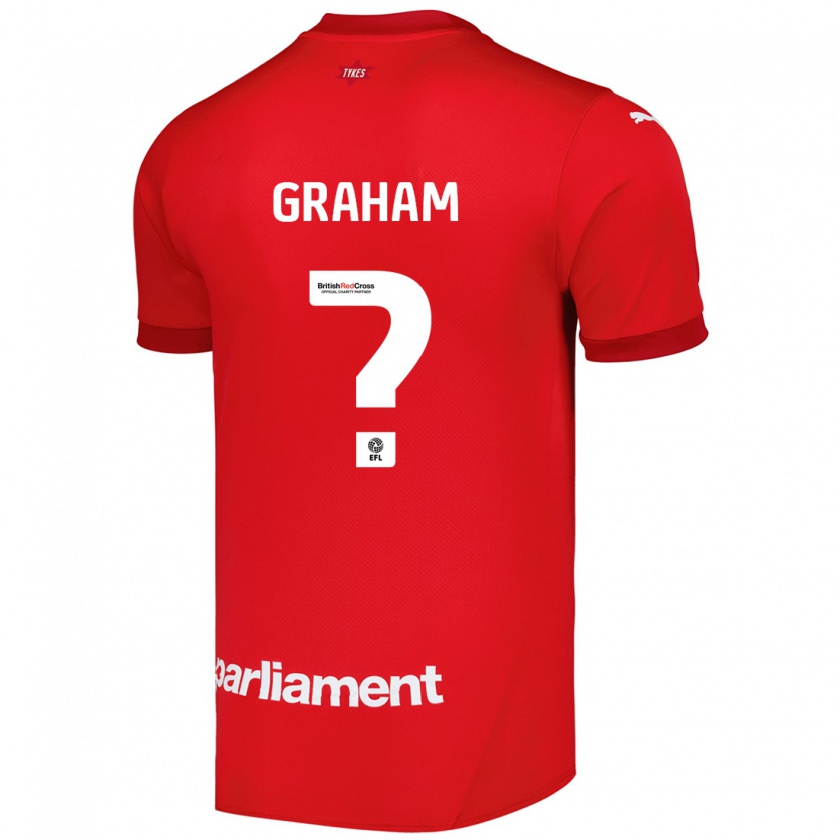 Kandiny Niño Camiseta Kieran Graham #0 Rojo 1ª Equipación 2024/25 La Camisa Chile