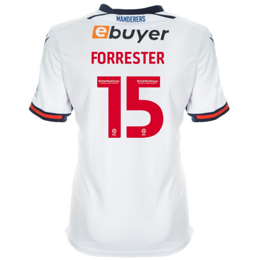 Kandiny Niño Camiseta Will Forrester #15 Blanco 1ª Equipación 2024/25 La Camisa Chile